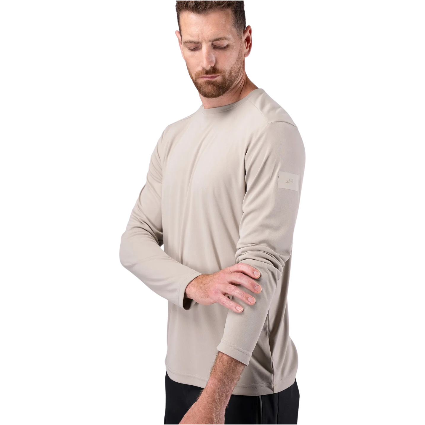 2026 Zhik M&auml;nner UVActive Langarm Tech Top ATP-0071-M-STN - Stone
